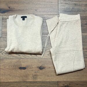 Saks Fifth Avenue Beige Knit Lounge Set